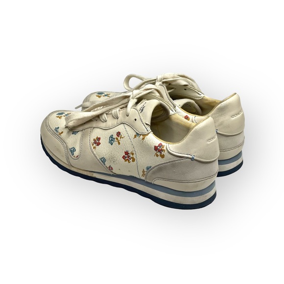 Coach ✽ C142 Runner Running Shoes Sneakers ✽ Chalk Tossed Rose Print ✽ 8.5M ✽ - Picture 5 of 16